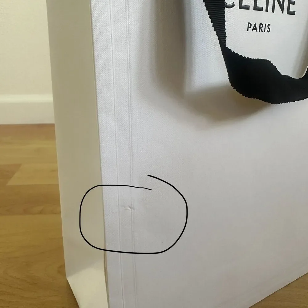 Celine Paper Shopping Bag - white medium, 13.75